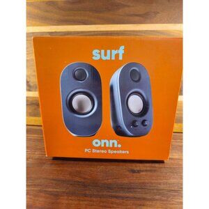 Surf Onn. PC Stereo Speakers With 3.5mm Input Jack & Bass Controls